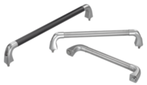Tubular handles, stainless steel with investment cast grip legs